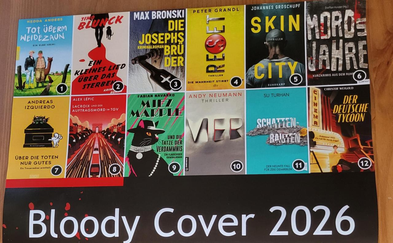 Verschiedene Krimicover